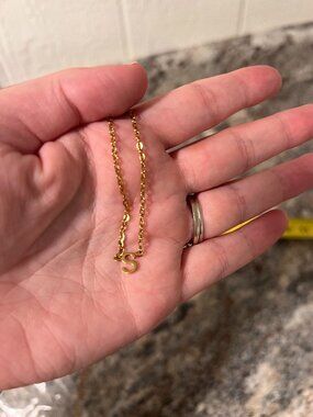 S monogram necklace